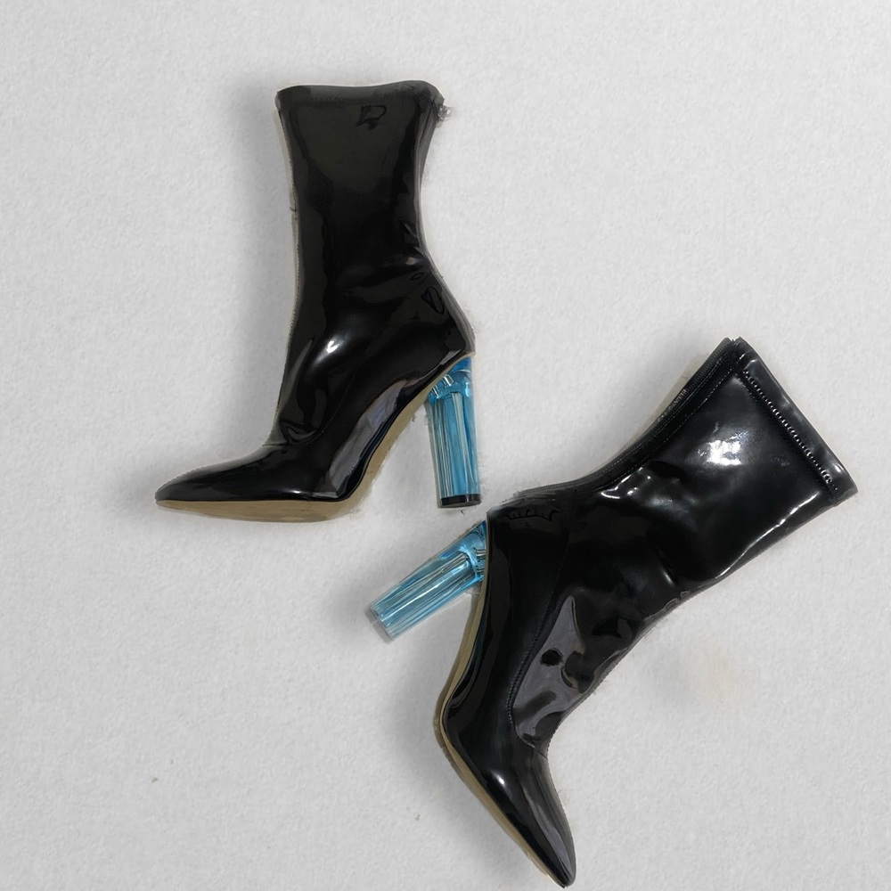 Cape Robbin glossy ankle boots